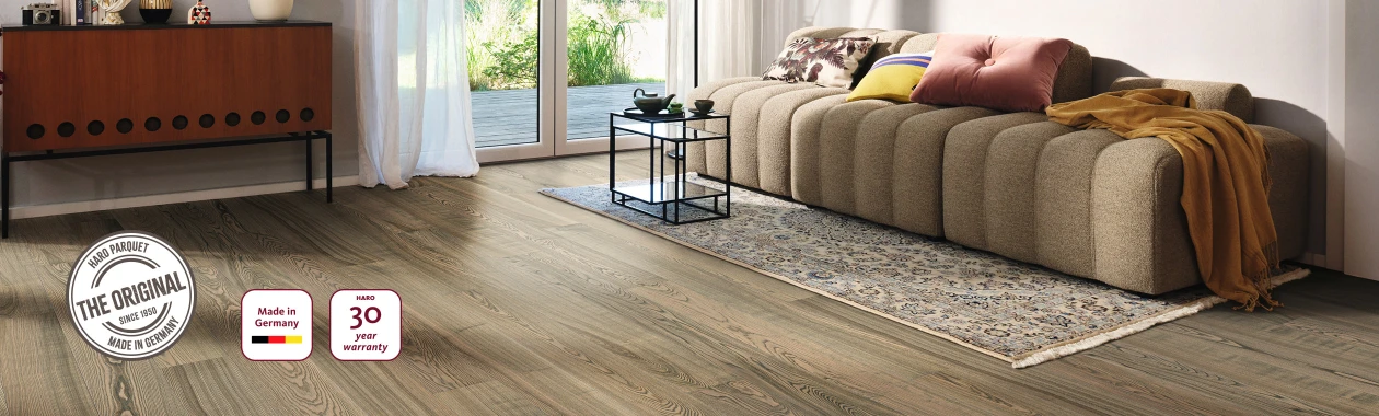 Picture of a living room with HARO floor