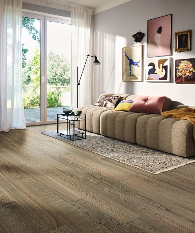 Bild von einem Wohnzimmer mit HARO Boden