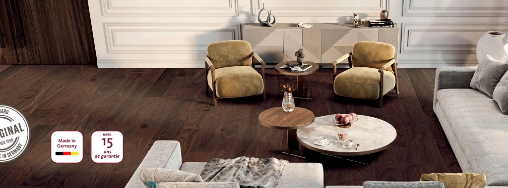 Image d'un salon avec HARO Parquet en noyer