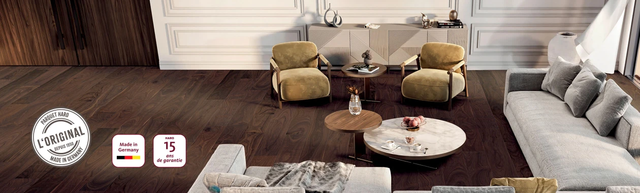 Image d'un salon avec HARO Parquet en noyer