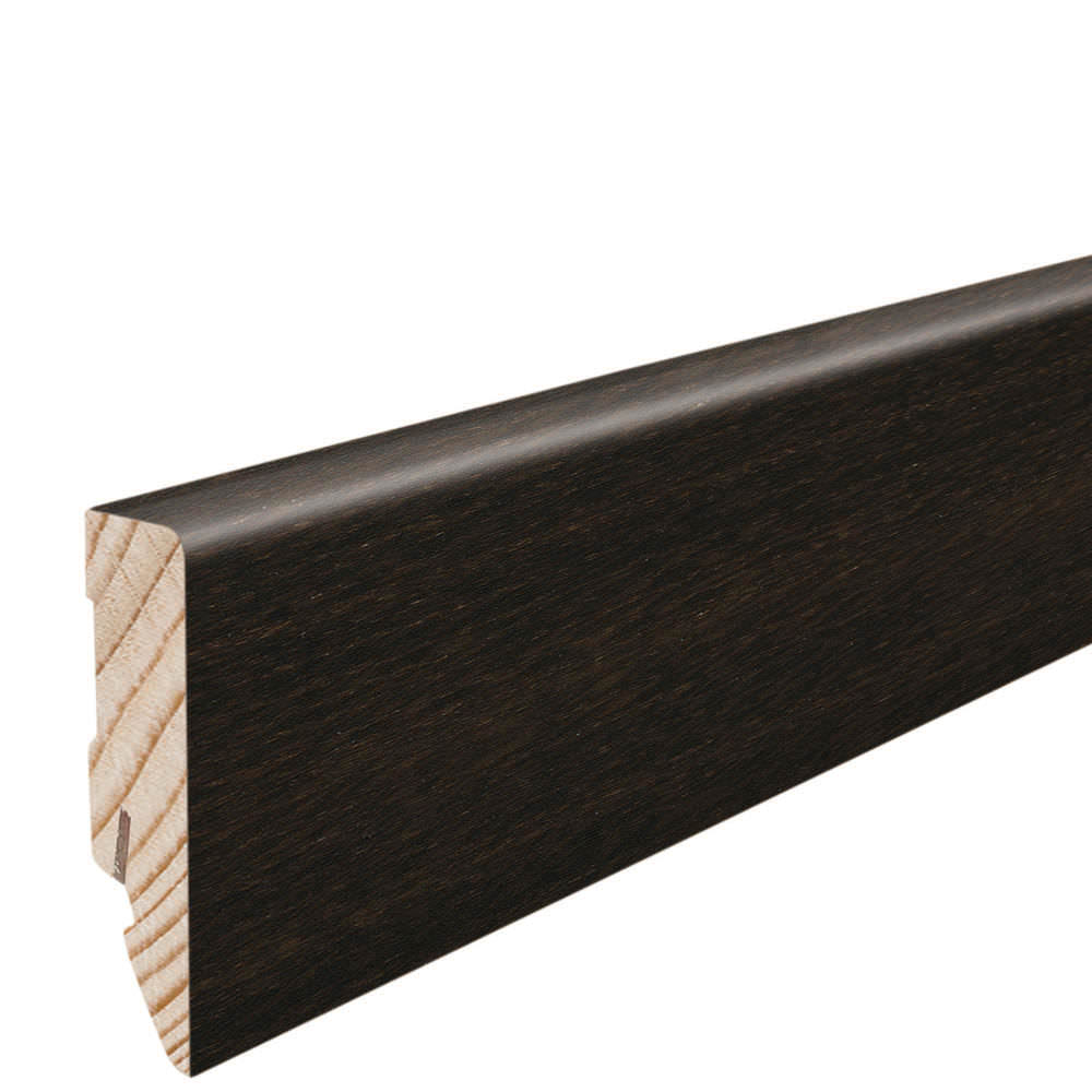 Zócalo insertable 16 x 58 mm cubo 2,2 m, chapado con tratamiento al aceite Roble ámbar