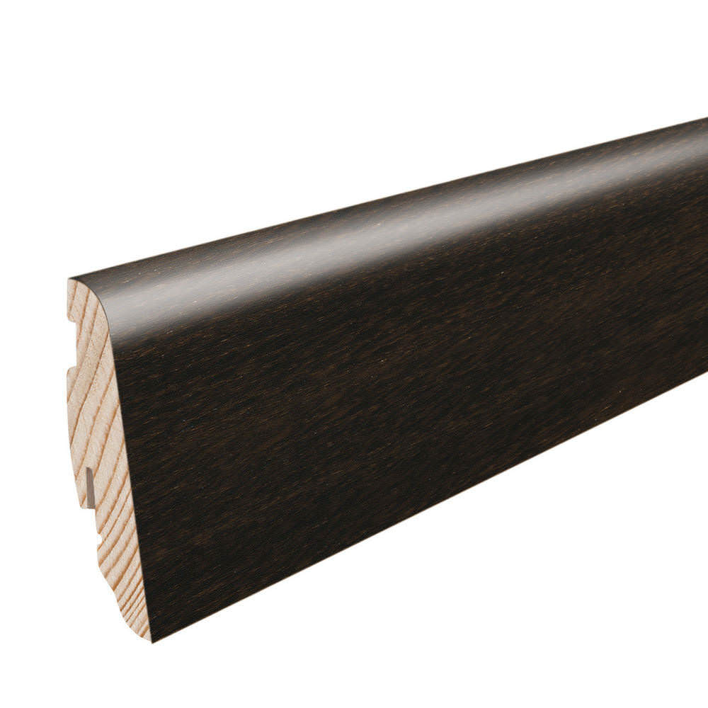 Zócalo insertable 19 x 58 mm 2,2 m, chapado con tratamiento al aceite Roble ámbar