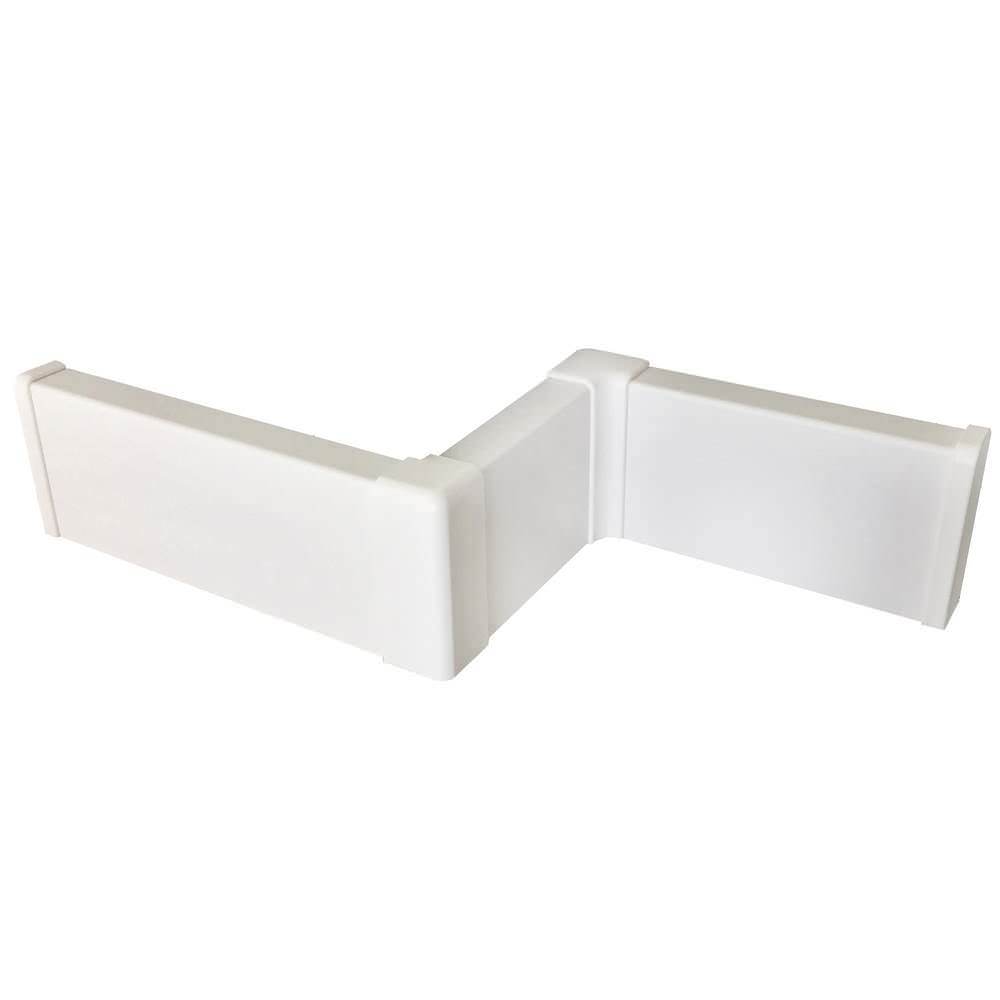 Header plastic for stick-on skirting 16 x 58 mm 2 pcs./bag white