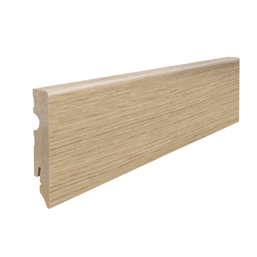 Stecksockelleiste 15x80mm Kubus 2,2m MDF-foliert Eiche Bari puro*