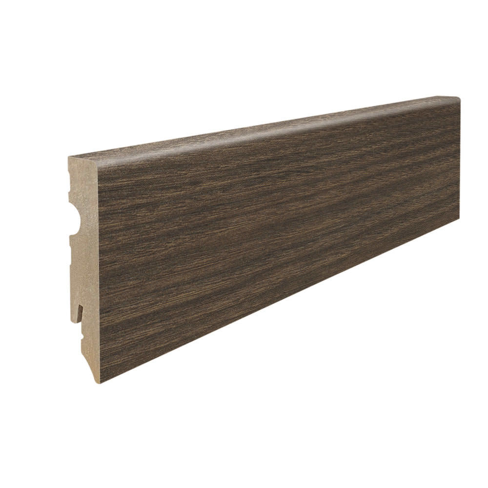 Stick on skirting 15 x 80 mm cube 2,2 m MDF core, lam. cover Acacia Vario*