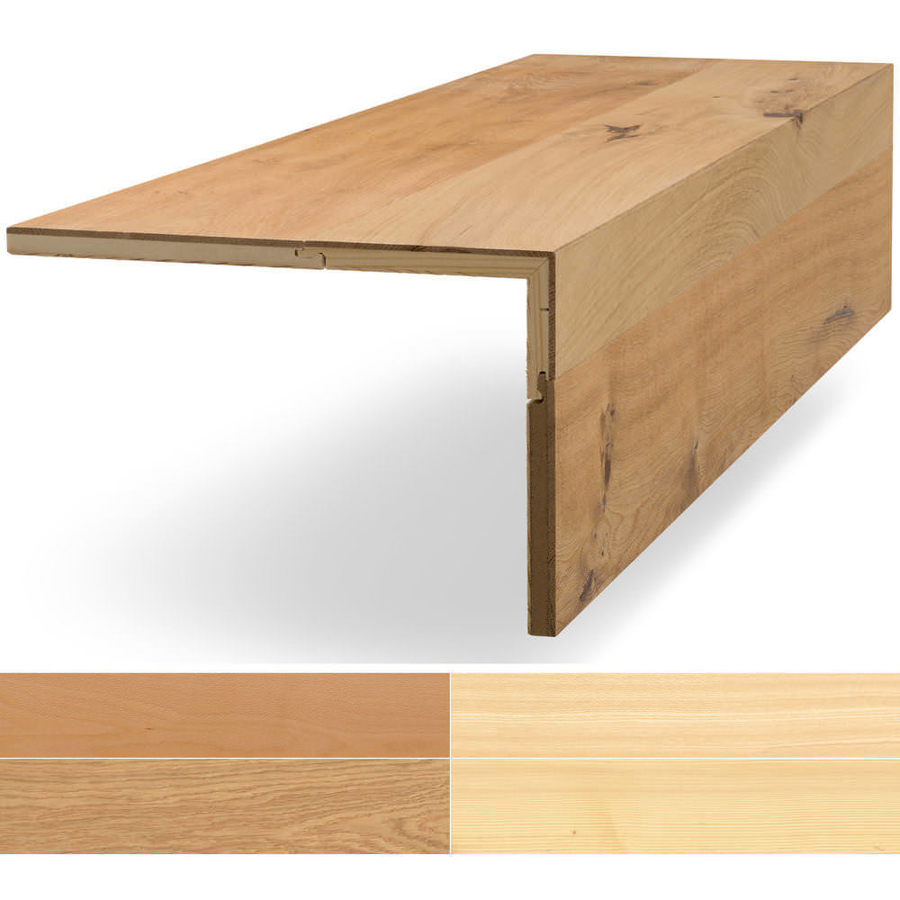 Komplettstufe Modern gerade Stufe 800-1070mm PG1