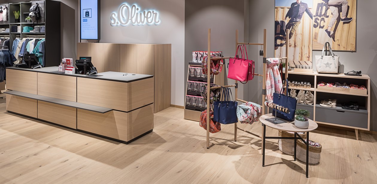 The newest s.Oliver store in Braunschweig was outfitted with HARO parquet.