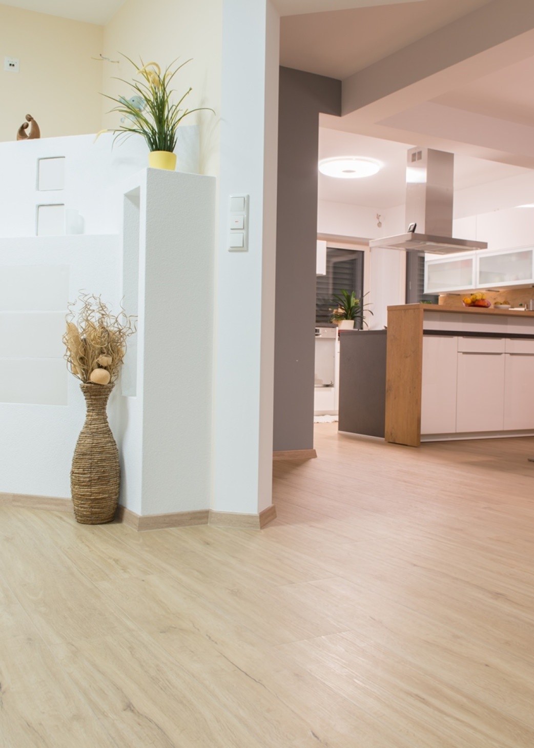 Ein Blick in die offene Wohnküche.