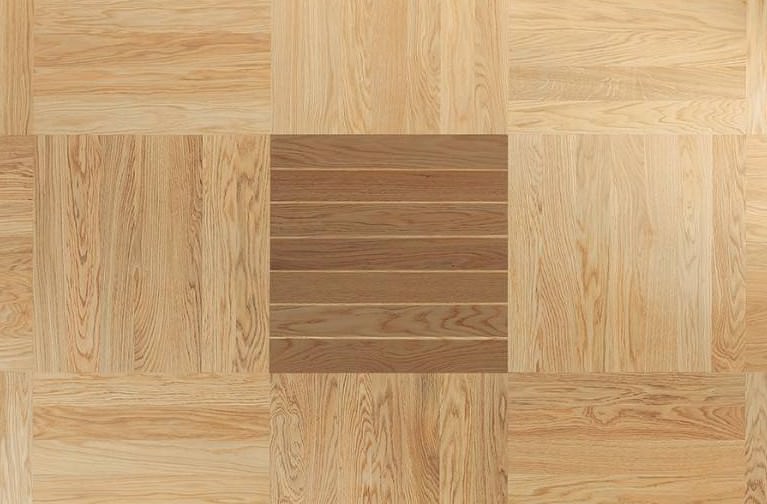 HARO Stabparkett verlegt im Würfel-Muster – eine raffinierte und geometrische Optik für zeitlose Eleganz im Raum.