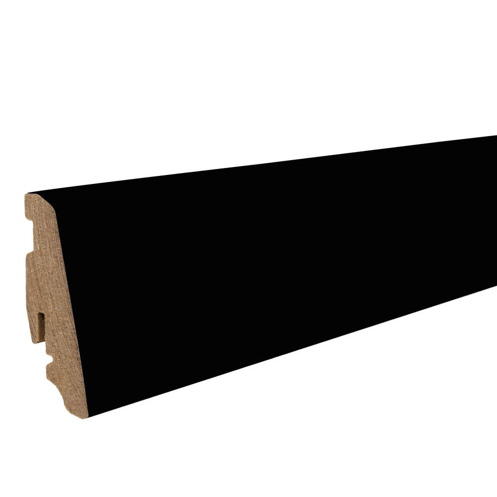 Plinthe à emboîter 19 x 58 mm cube 2,2 m avec film décor noir