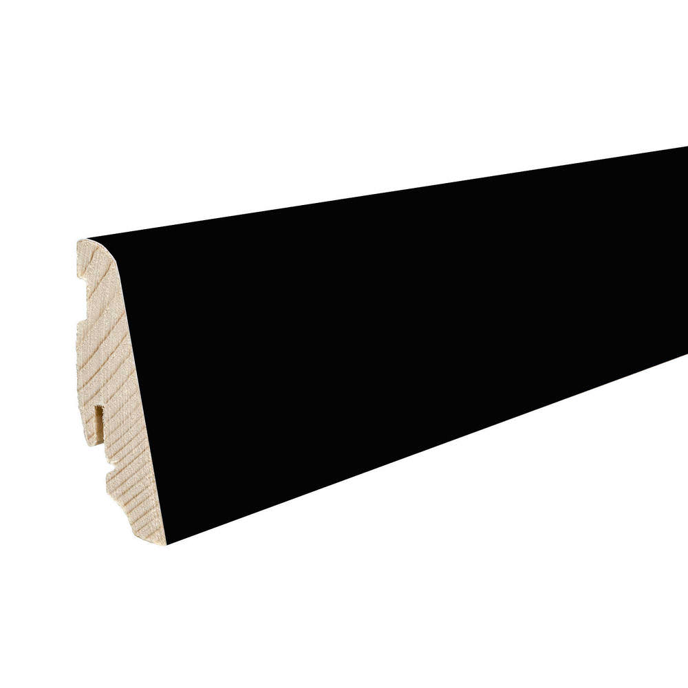 Stecksockelleiste 19x58mm Kubus 2,2m foliert strong, matt-optik schwarz