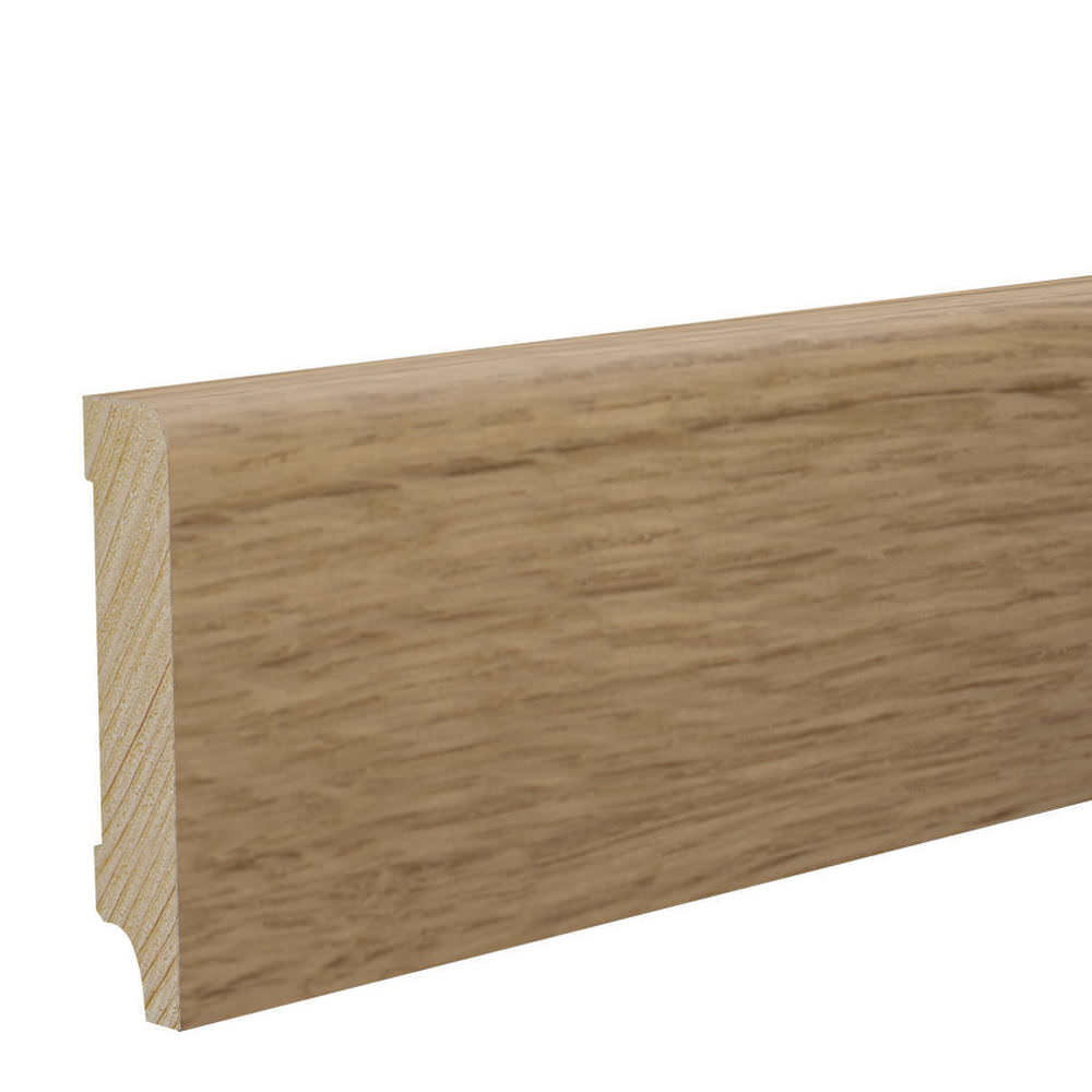 Plinthe à emboîter 12 x 60 mm lisse 2,4 plaqué huilé Chêne