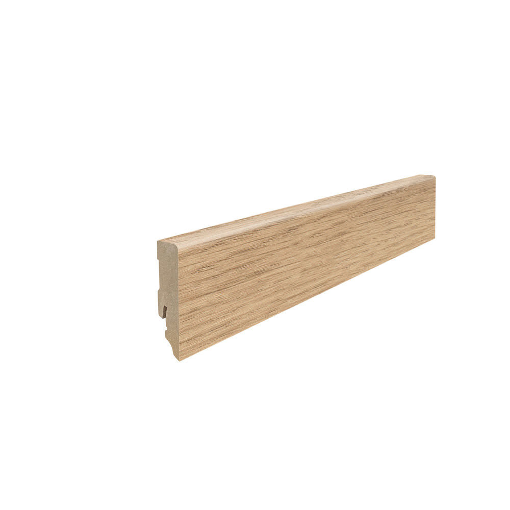 Stick on skirting 16 x 58 mm 2,2 m MDF core, lam. cover Oak Victoria Puro*