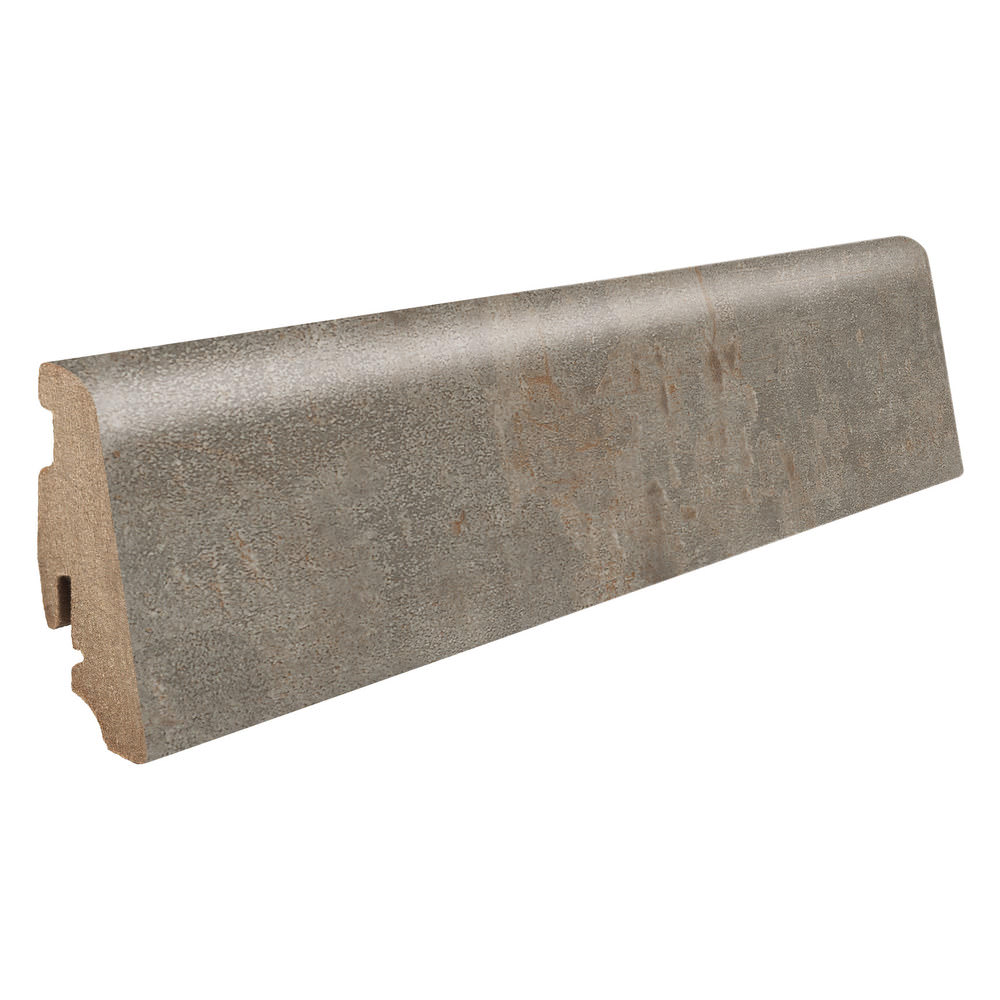 Stecksockelleiste Massivholzkern 19x58mm 2,2m foliert wasserresistent Industrial grey*