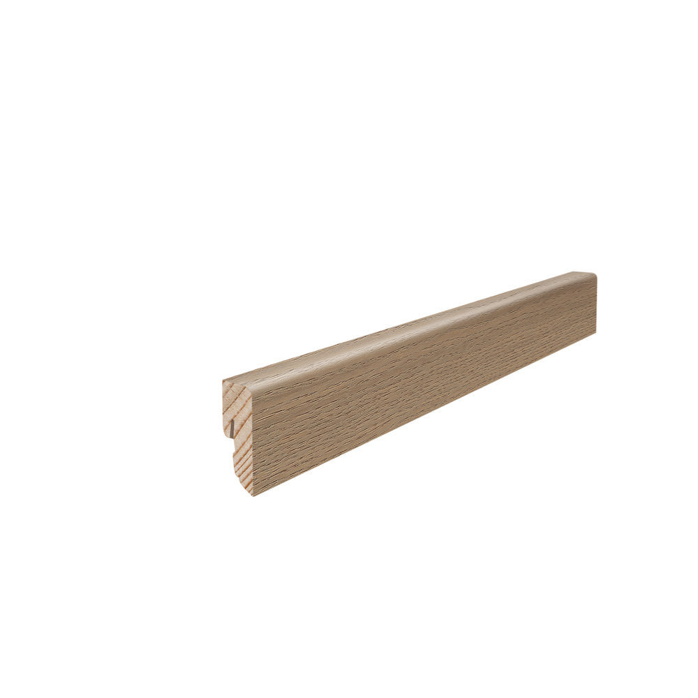 Skirting with solid wood core 16 x 40 mm cube 2,2 m veneered oiled Oak Sand Grey