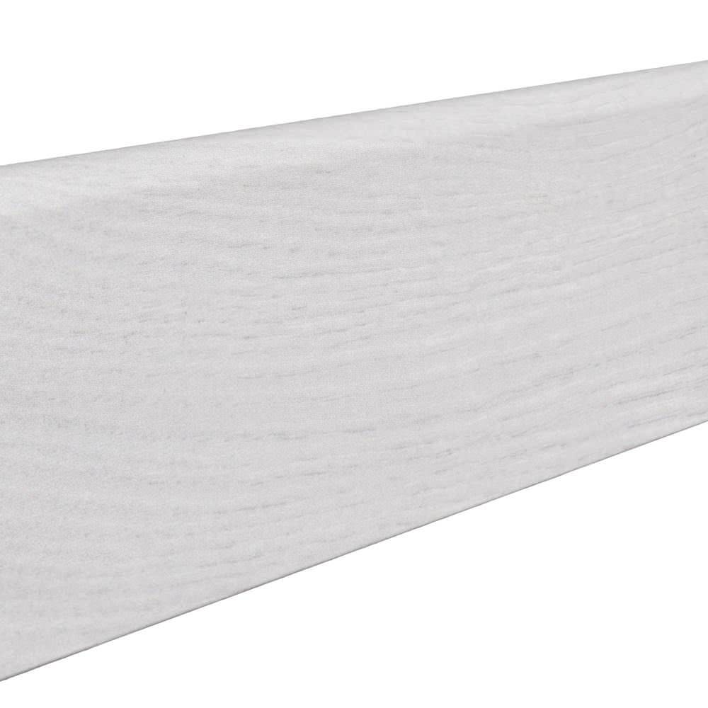 Battiscopa a innesto 19 x 58 mm 2,2 m pellicola (su MDF) Rovere Emilia bianco*