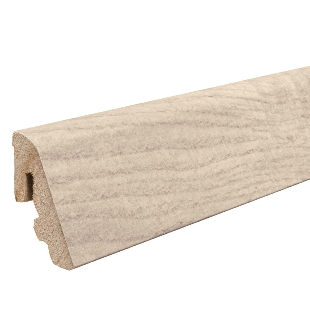 Skirting with solid wood core 19 x 39 mm 2,2 m MDF core, lam. cover Shabby Oak White*