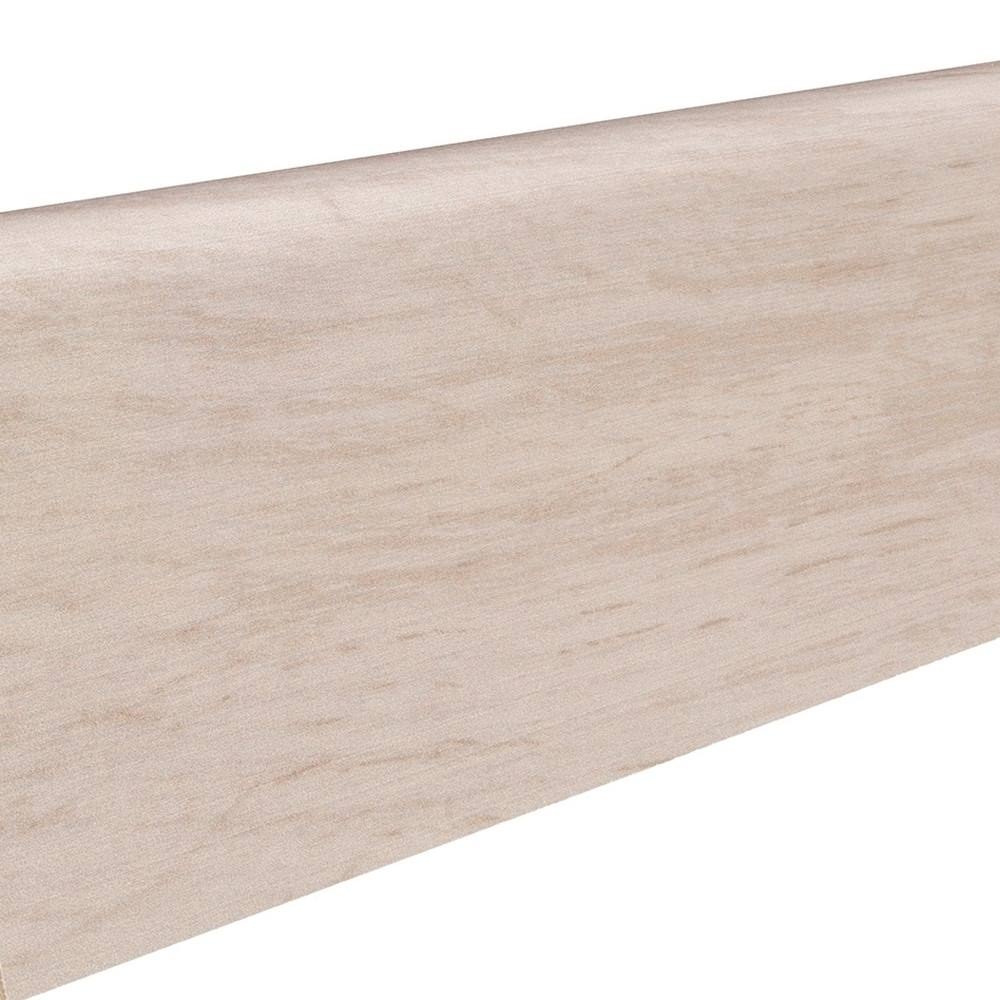 Stecksockelleiste Massivholzkern 19x58mm 2,2m foliert wasserresistent Kristalleiche*