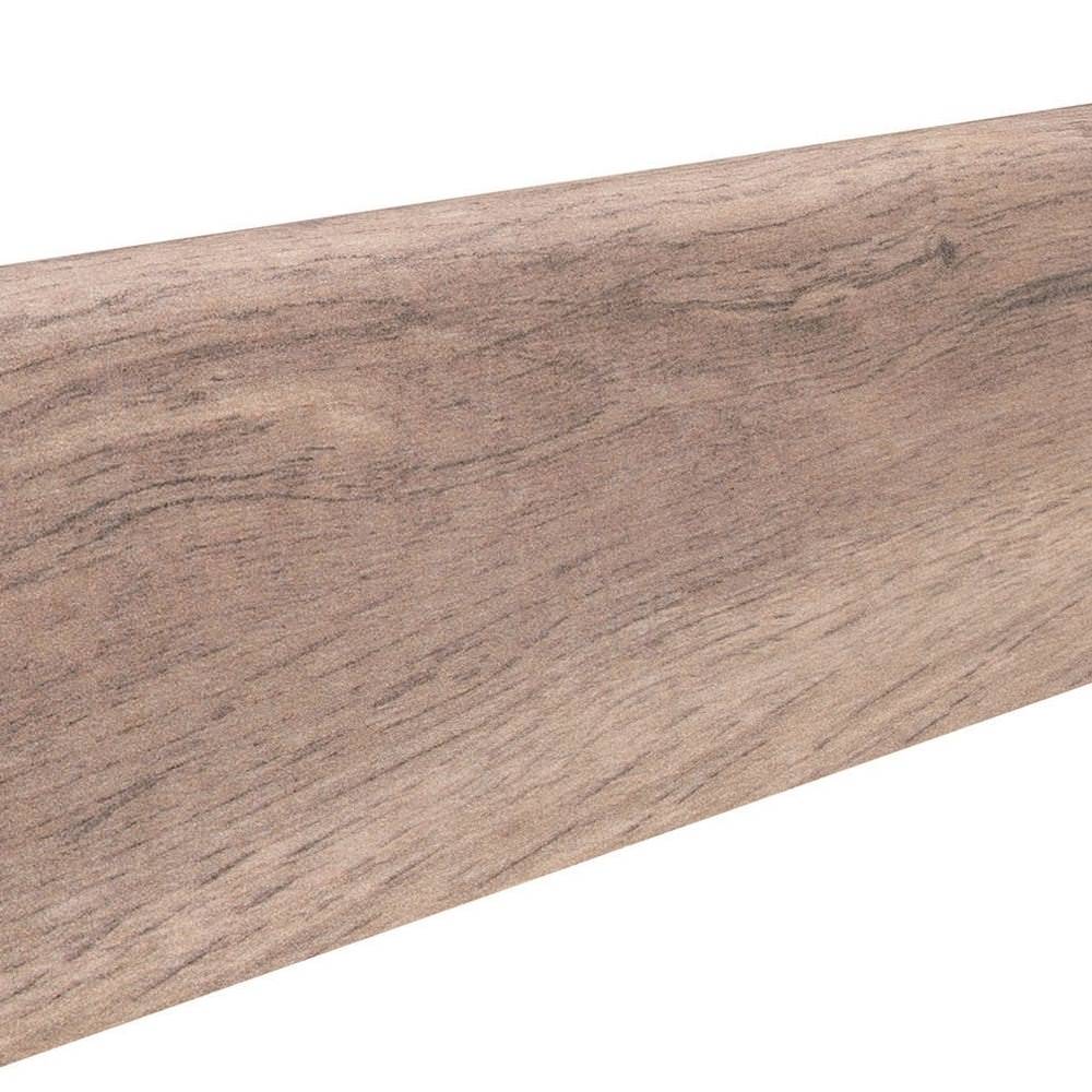 Battiscopa ad innesto di legno massiccio 19 x 58 mm 2,2 m resistente all'acqua Leccio creme*