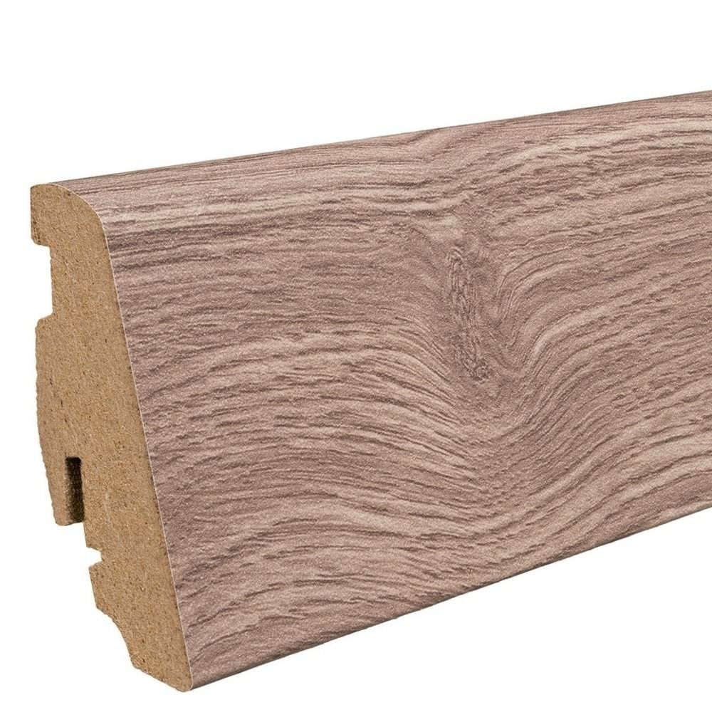 Stick on skirting 19 x 58 mm 2,2 m MDF core, lam. cover Oak Veneto Crema*