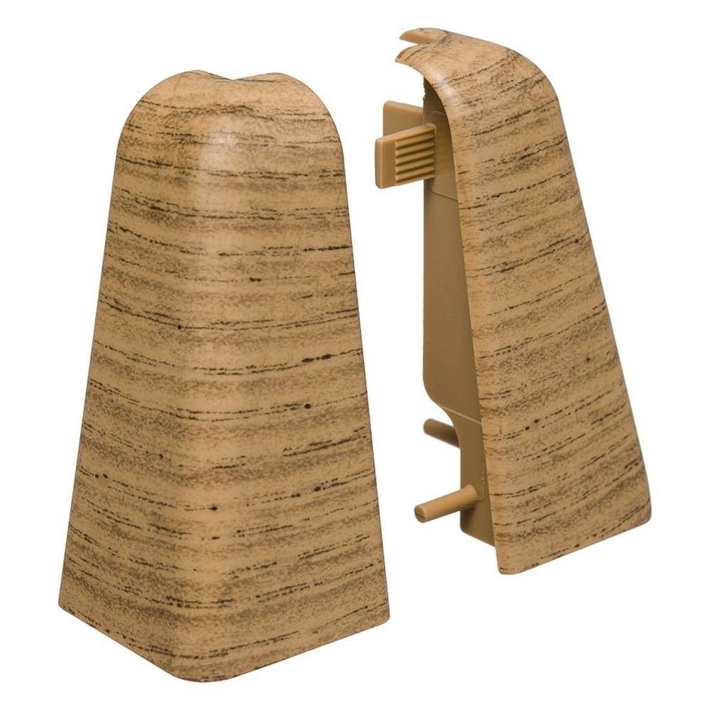 Outer corner plastic for stick-on skirting 19 x 58 mm 2 pcs./bag Oak Dark*