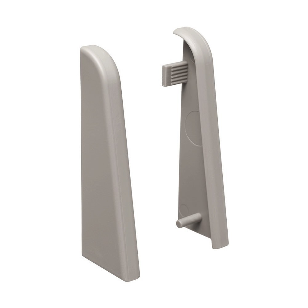 Endkappe Kunststoff für Stecksockelleiste 19x58mm (2 Stk./Pack) grau