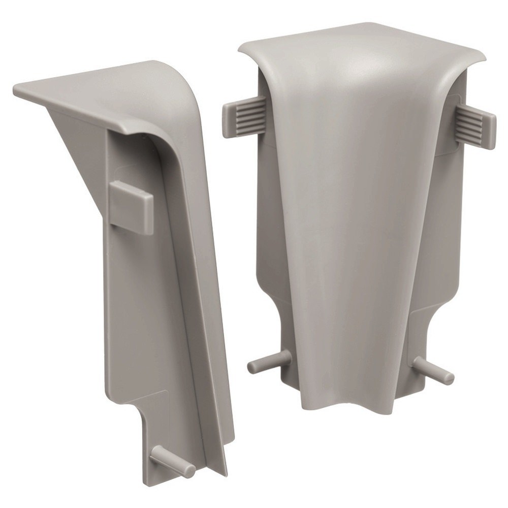 Indvendigt hjørne kunststof til klik-fodliste 19 x 58 mm 2 stk./pakke grå