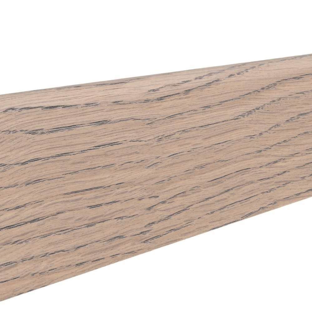 Plinthe à emboîter 19 x 58 mm 2,2 m plaqué huilé Chêne gris tabac