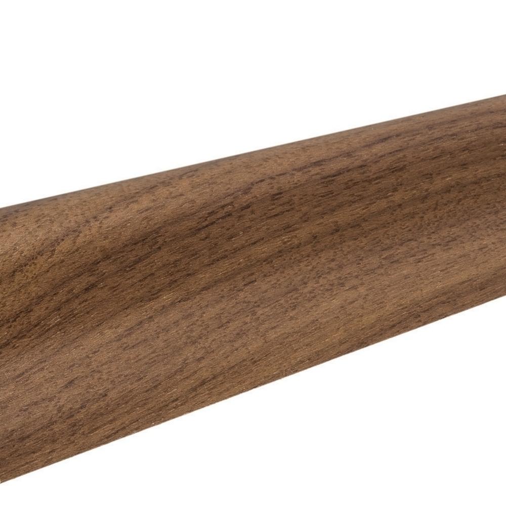 Skirting with solid wood core 19 x 39 mm curved 2,5 m veneered pref. matt American Walnut