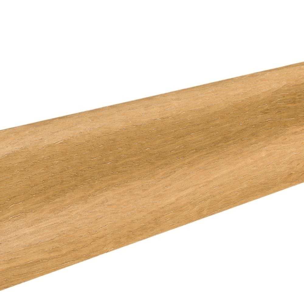 Plinthe à emboîter en bois massif 19 x 39 mm arquée 2,5 m plaqué verni mat Chêne