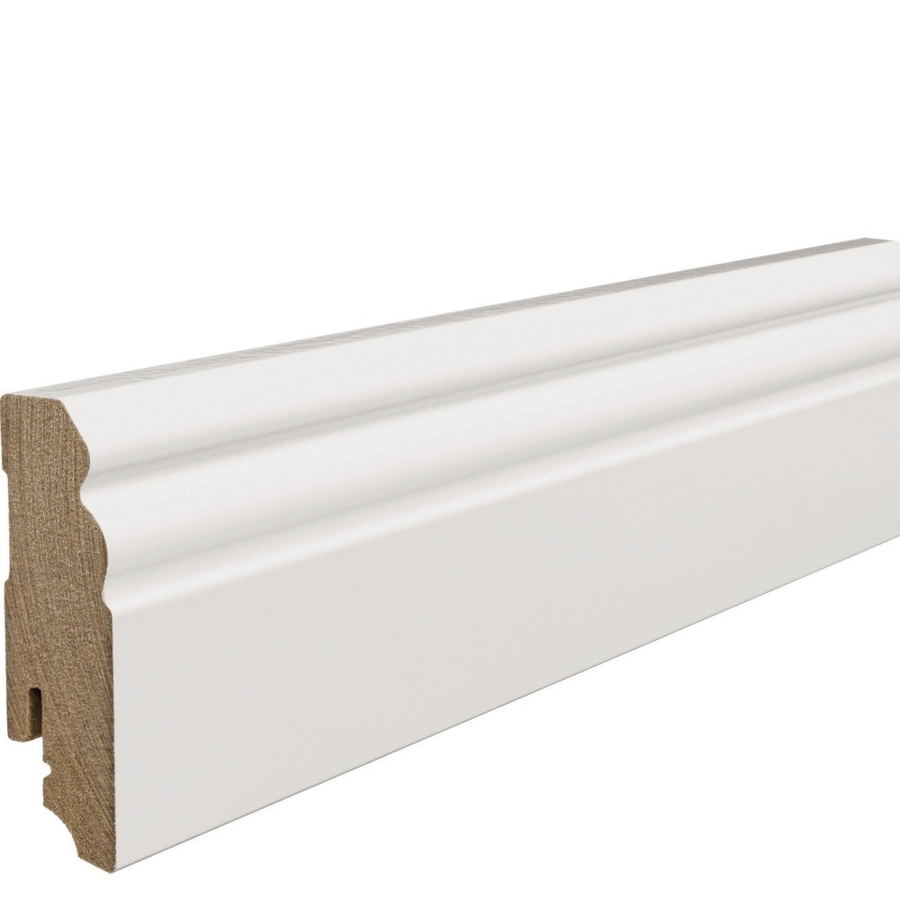 407749 - Plinthes - « Profil d'Hambourg » 18x70mm 2,4m MDF blanc laqué ...