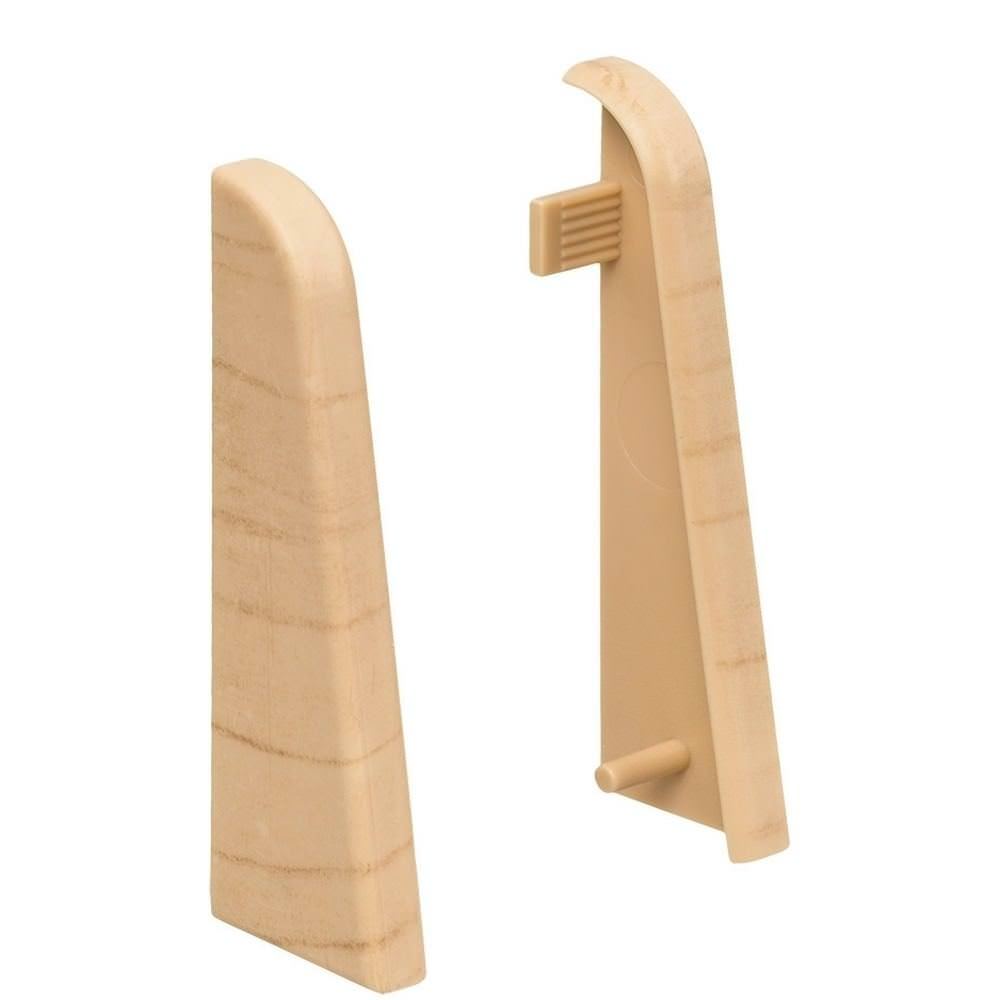 Casquete de terminación, plástico para zócalo insertable 19 x 58 mm 2 unid./bolsa manzana*