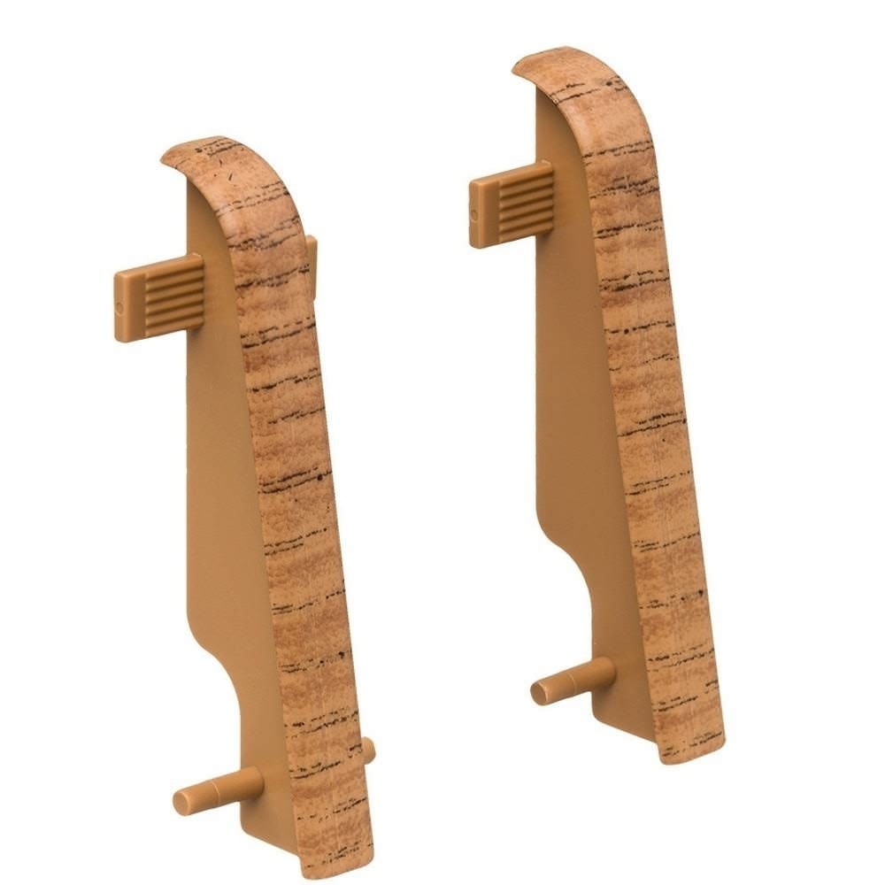 Elemento intermedio plastica per battiscopa ad innesto 19 x 58 mm 2 pz./conf. ciliegio / noce chiaro*