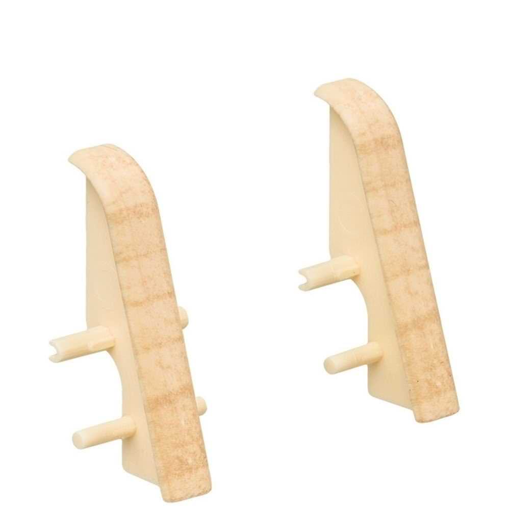 Zwischenstück Kunststoff für Stecksockelleiste 19x39mm (2 Stk./Pack) Ahorn*