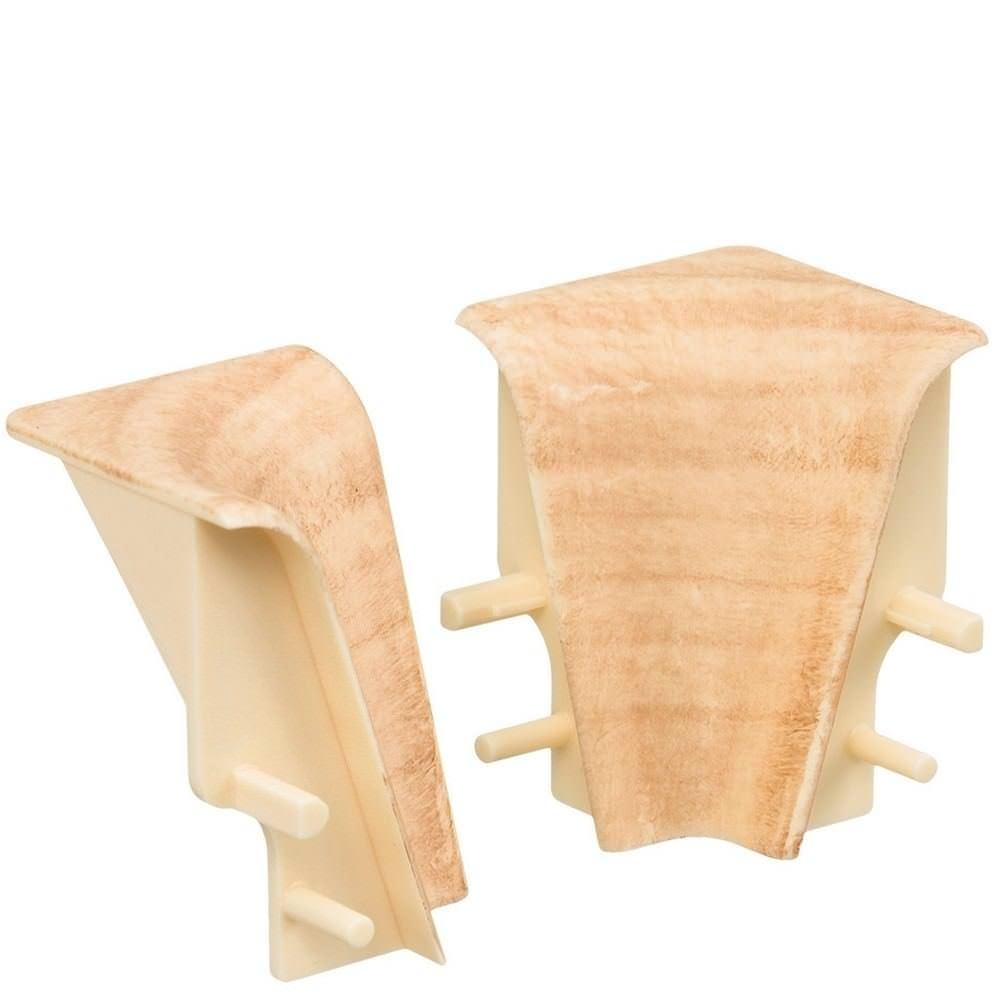 Esquina int. plástico para zócalo insertable 19 x 39 mm 2 unid./bolsa Arce*