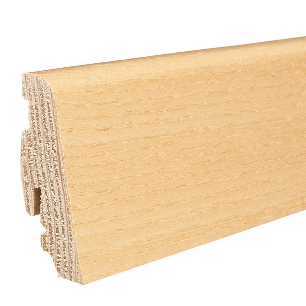 Stecksockelleiste 19x58mm 2,2m furniert matt-versiegelt Esche