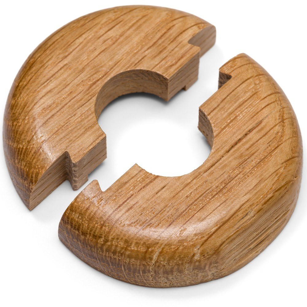 Rosace pour tuyaux Diamètre intérieur 22mm Chêne