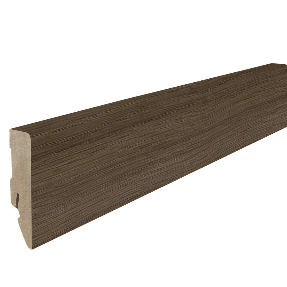 Stecksockelleiste 16x58mm Kubus 2,2m MDF-foliert Eiche Sheffield braun*