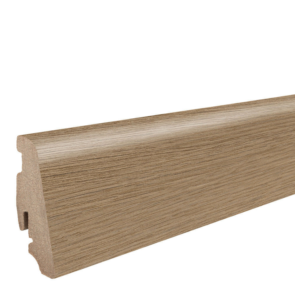 Stecksockelleiste Massivholzkern 19x58mm 2,2m foliert wasserresistent Eiche Picardie natur*