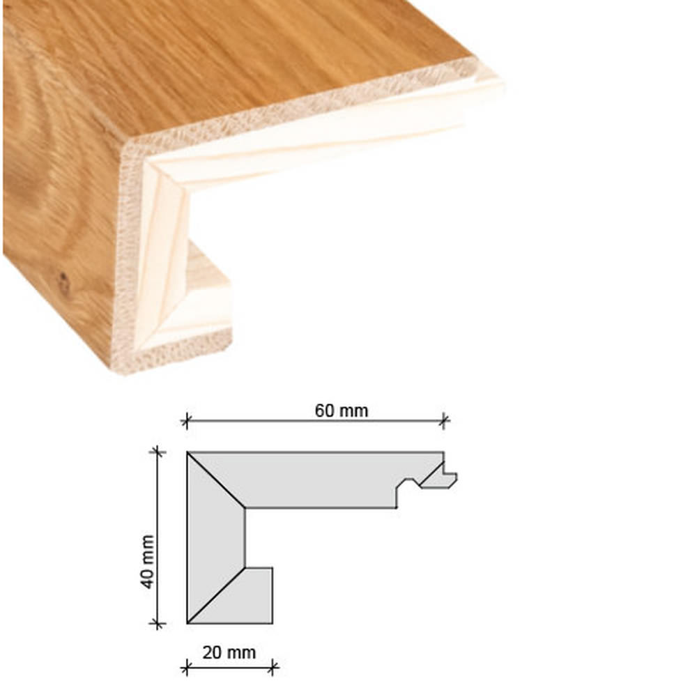 INTERIOR STAIRS stair nosing Preisgruppe 1 60X40X20