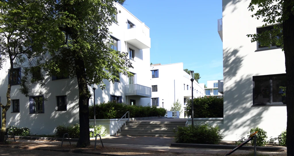 Nybyggeri af boligkomplekset Joachim-Lindenstraße, Berlin.