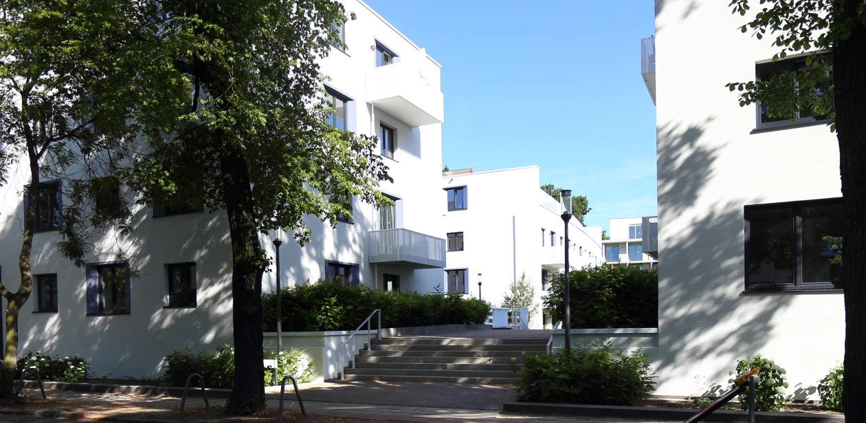 Nybyggeri af boligkomplekset Joachim-Lindenstraße, Berlin.