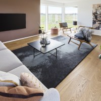 Skanlux udstillingshus ved Byg & Bo 2019 Udsigt ud over det vide, danske landskab fra den behagelige sofa – det kan man kalde nordisk livsfølelse