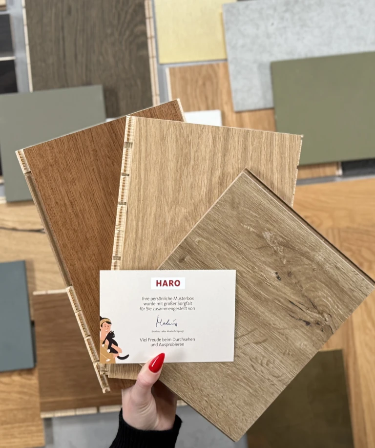 Bestelle jetzt kostenlos deine Bodenmuster!