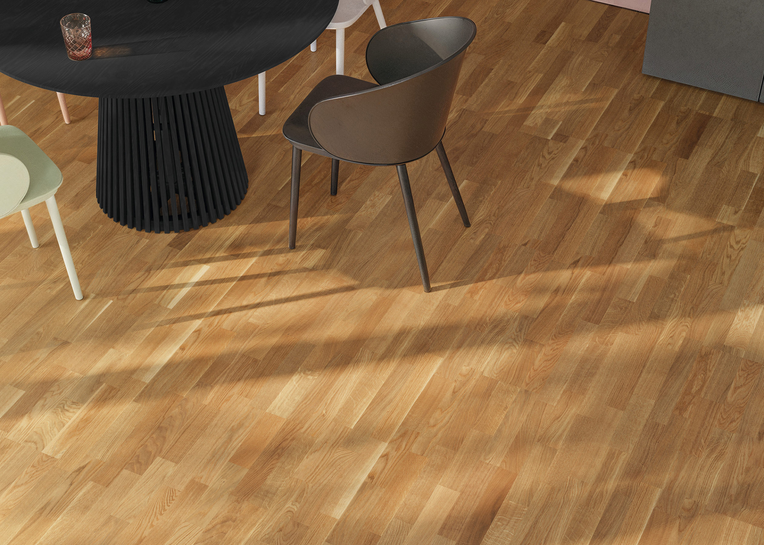 Immagine da 3-strip Rovere Vivace spazzolato