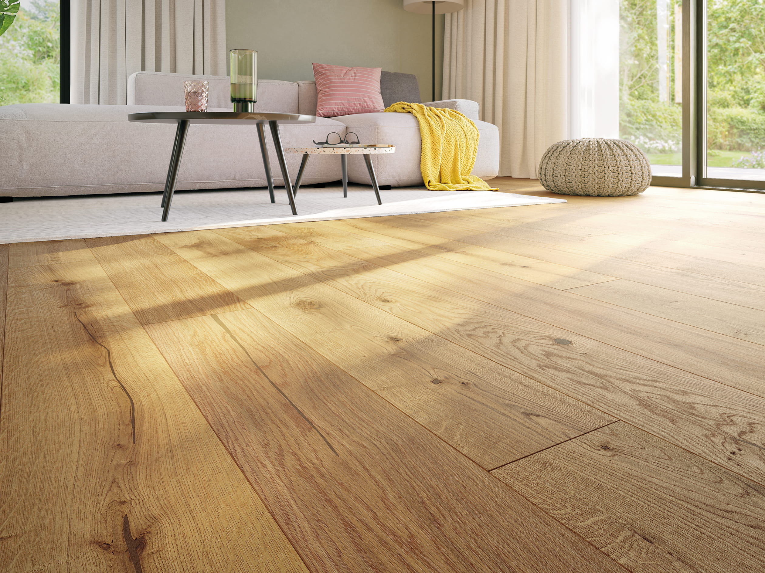 Bild von Landhausdiele 180 4V Eiche Rustikal strukturiert