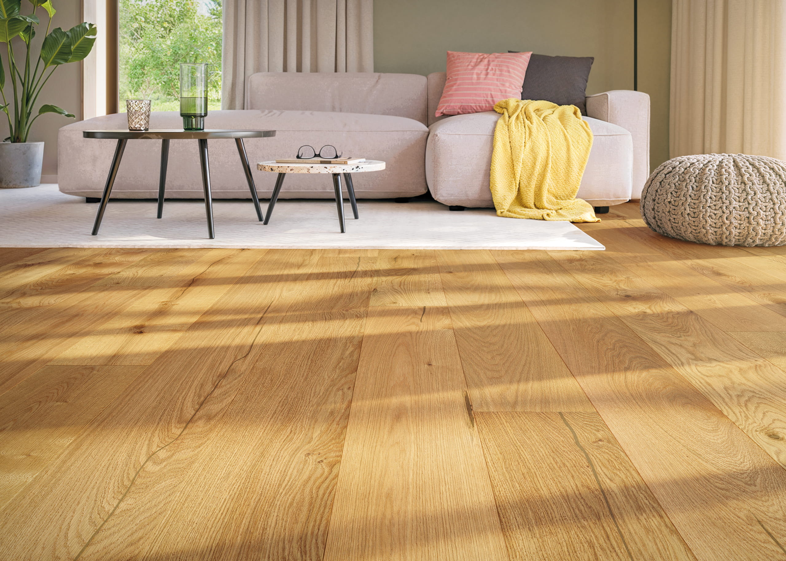 Image de Planche large à l'ancienne 180 4V Chêne Rustikal brossé