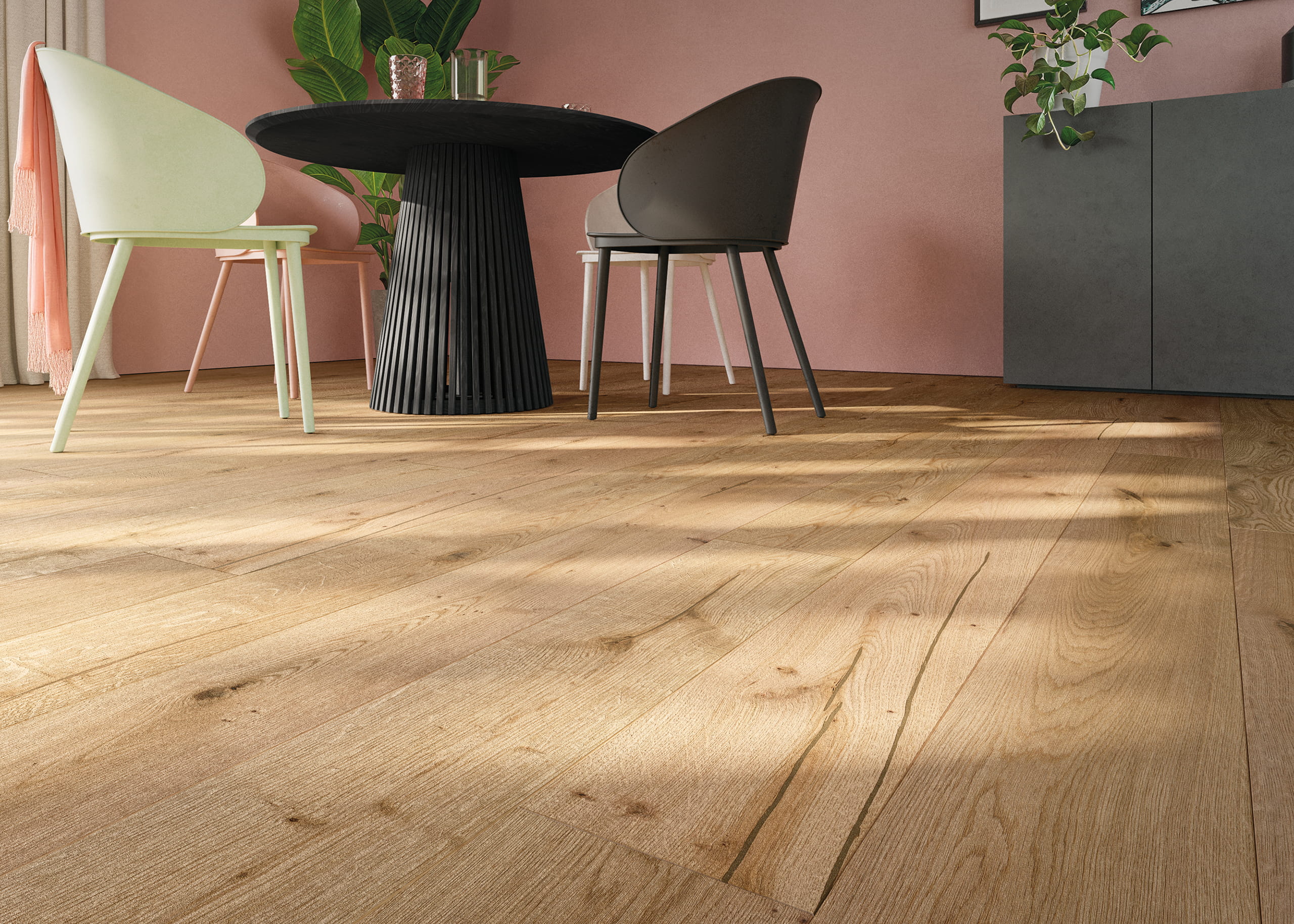 Bild von Landhausdiele 180 4V Eiche Hell Rustikal strukturiert